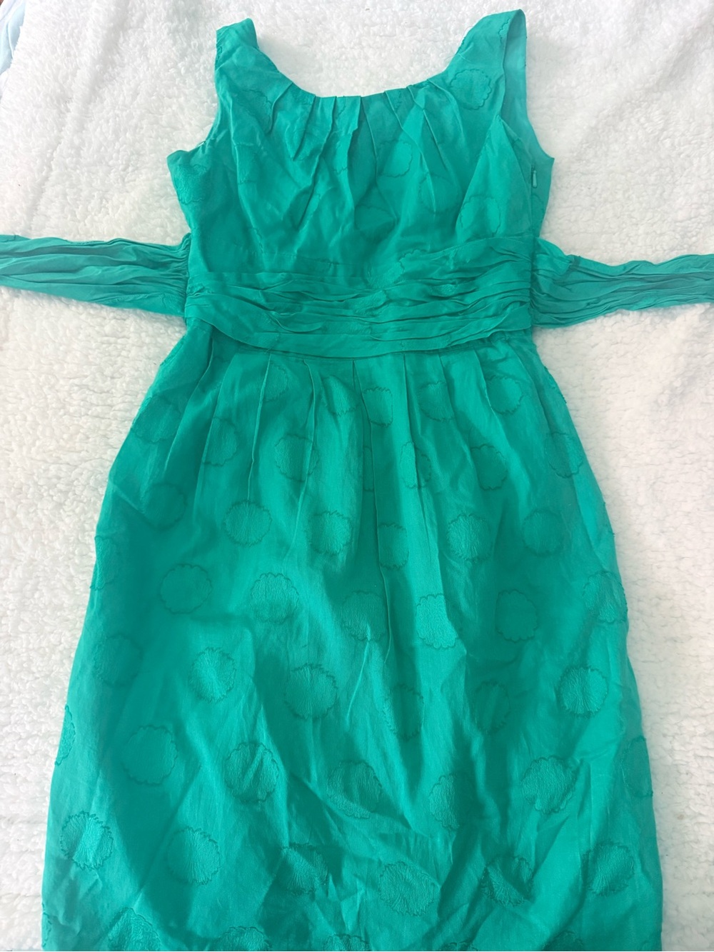 Evan Picone Teal Satin Dress Lining